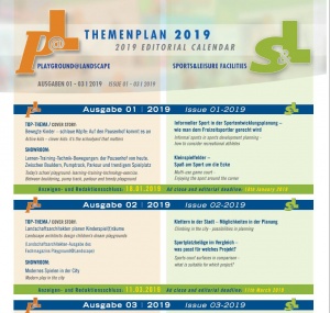 Themenplan Playground@Landscape / Sports & Leisure Facilities 2019